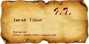 Imrek Tibor névjegykártya