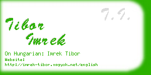 tibor imrek business card